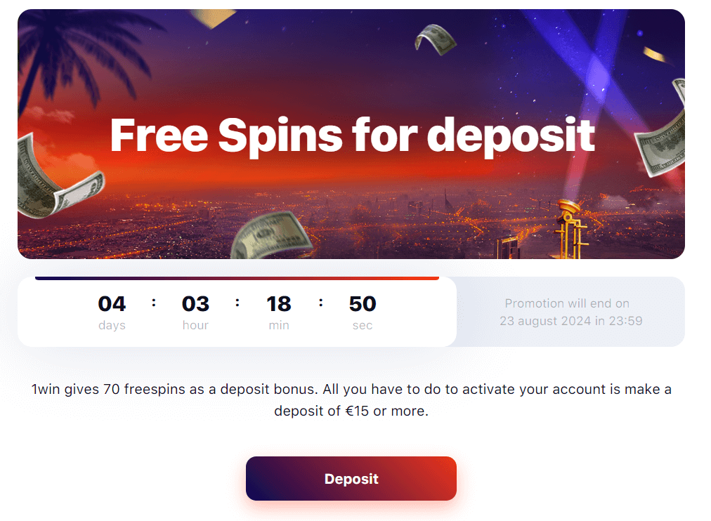 1win freespin